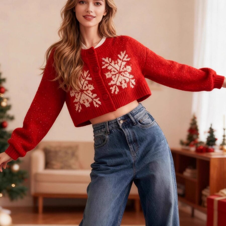 Snowflake Knit Cardigan