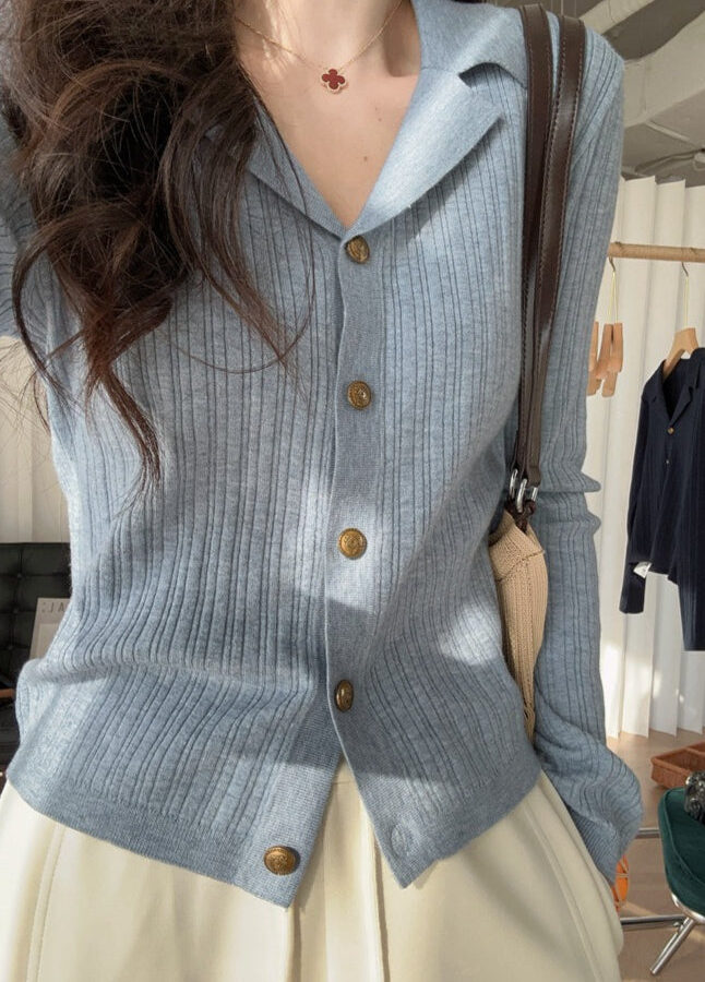 Wool Blend Textured Cardigan